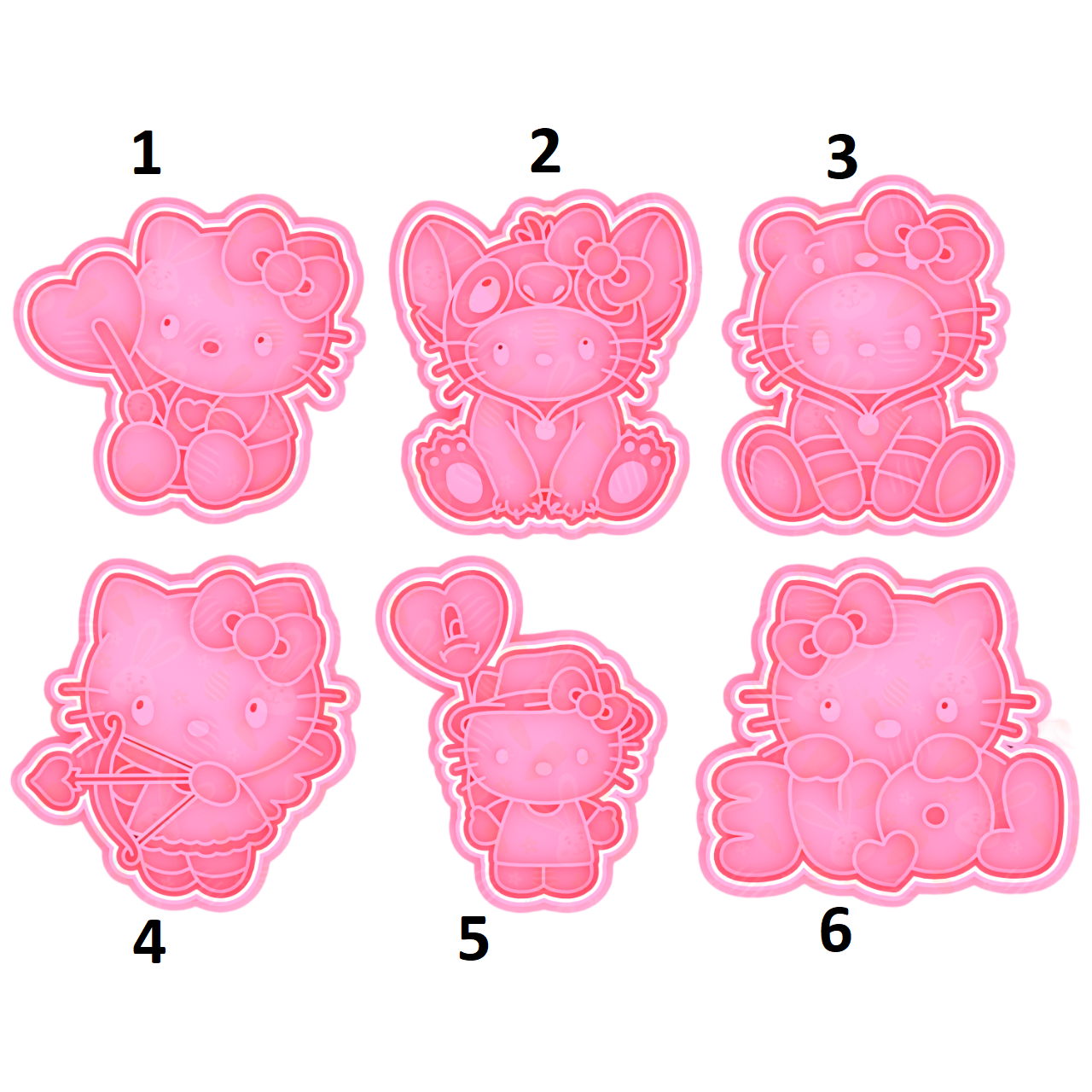 Hello Kitty Valentine #1 x Unidad de 6 cortadores