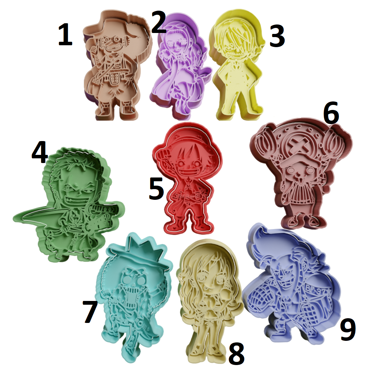 One Piece #3 x Unidad de 9 cortadores