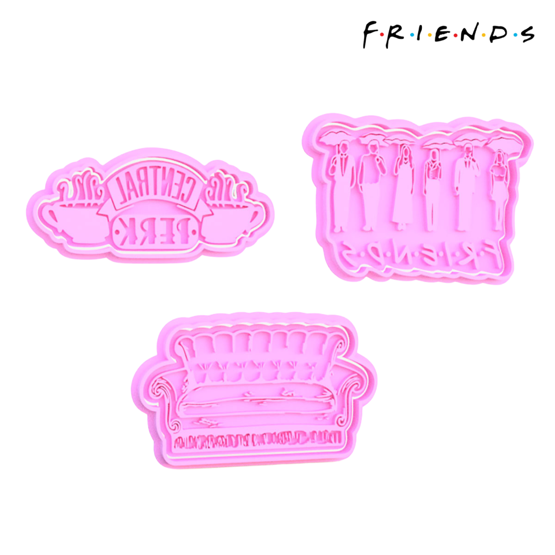 Friends TV series Pack de 3 cortadores