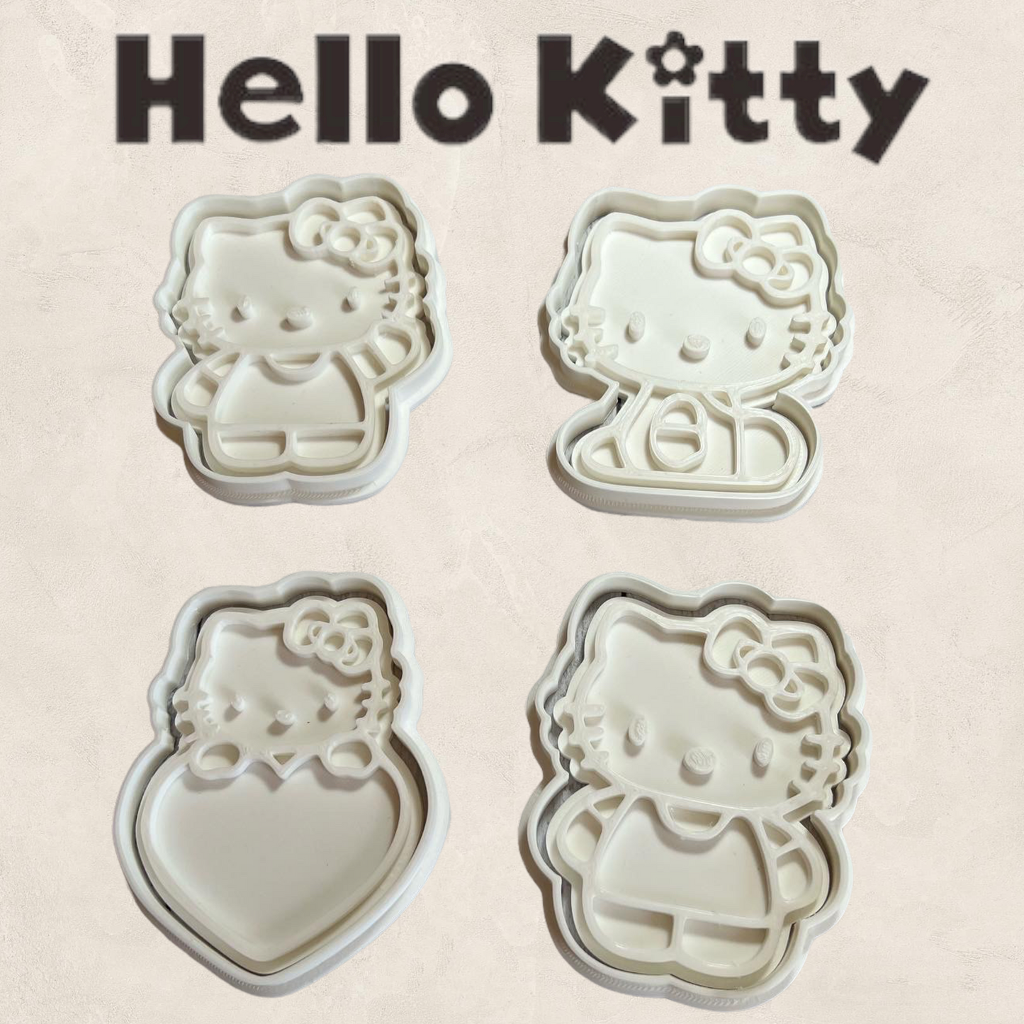 Hello Kitty Cookie Cutters Pack de 4 cortadores