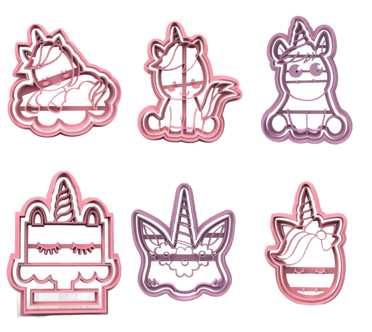 Unicornios #2 Pack de 6 cortadores