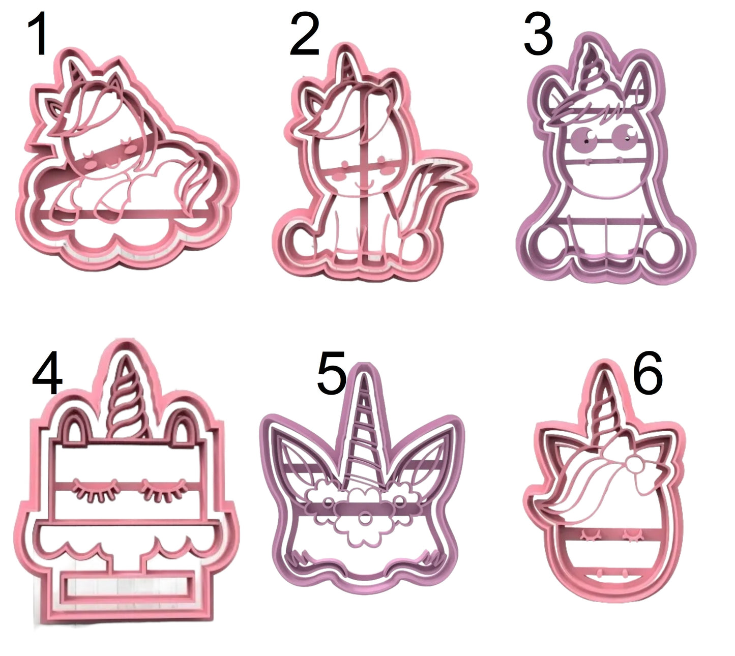 Unicornios #2 x Unidad de 6 cortadores