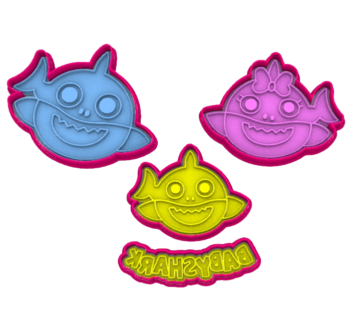 Baby Shark #3 Pack de 4 cortadores