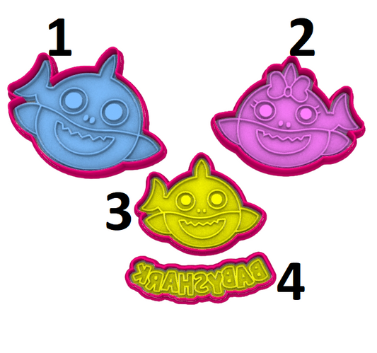 Baby Shark #3 x Unidad de 4 cortadores