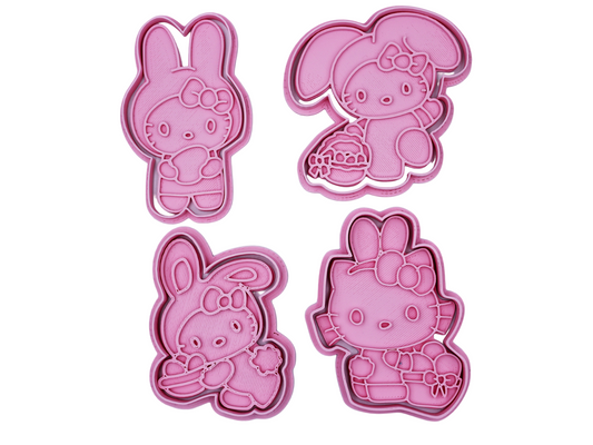 Hello Kitty #5 x Pack de 4 cortadores