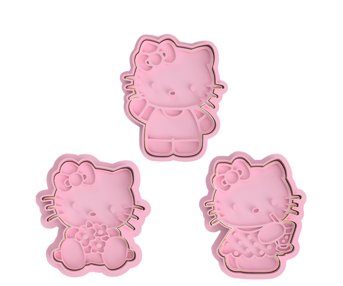 Hello Kitty #2 Pack de 3 cortadores