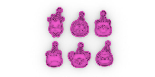 Nuevo Animales Cumpleaños Pack #1 de 6 cortadores