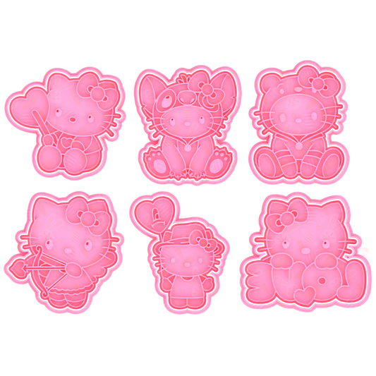 Hello Kitty Valentine #1 Pack de 6 cortadores