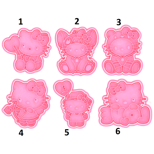 Hello Kitty Valentine #1  x Unidad de 6 cortadores