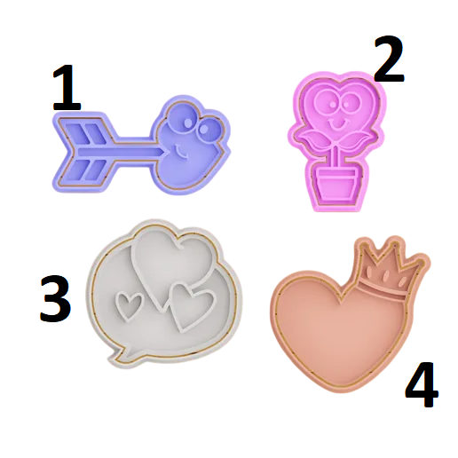 San Valentin #12 x Unidad de 4 cortadores