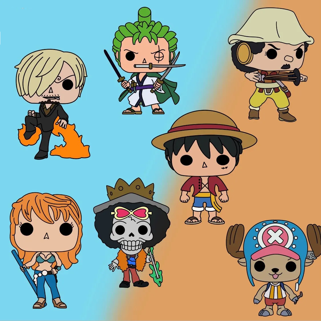 One Piece #1 Pack de 7 cortadores