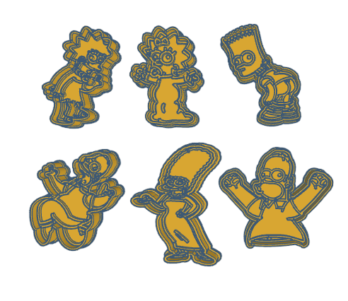 Los Simpson Pack de 6 cortadores #2