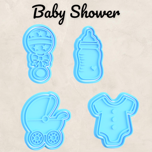 Baby Shower Pack de 4 cortadores