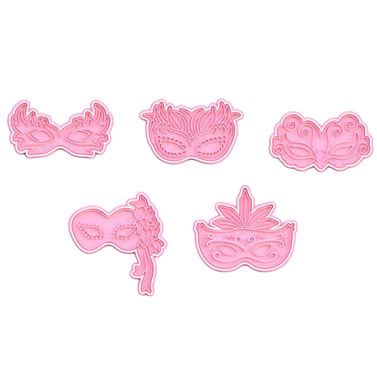 Carnival masks Pack de 5 cortadores