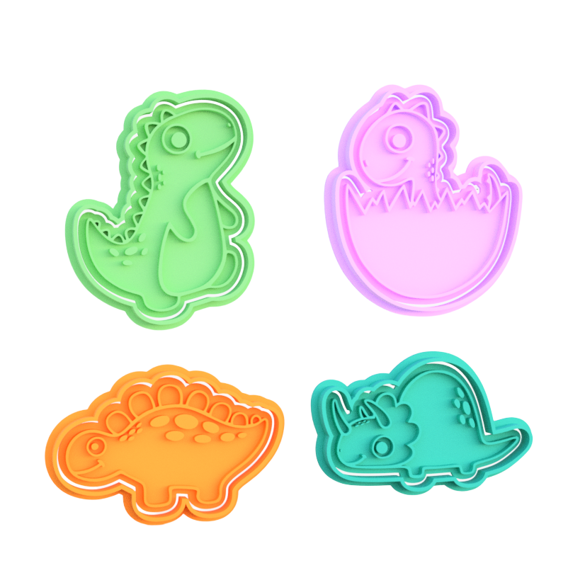 Cute Dinosaur Pack de 4 cortadores