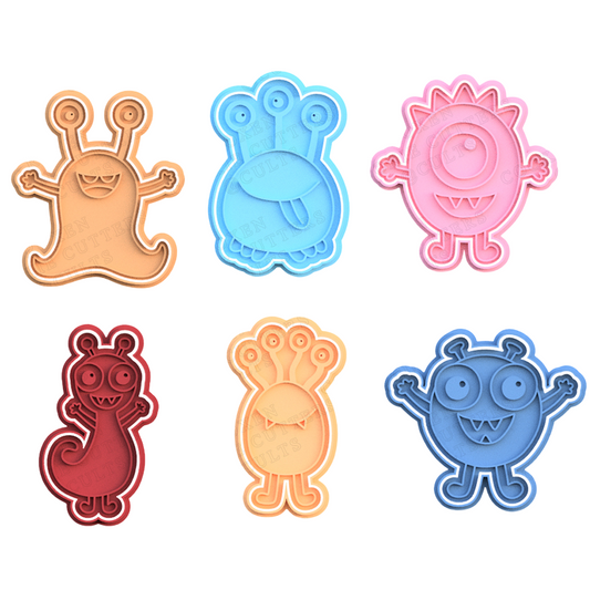 Cute monsters Pack de 6 cortadores