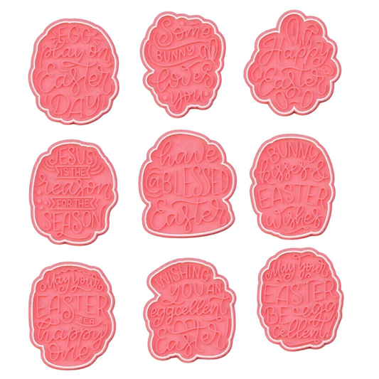 Easter lettering Pack de 9 cortadores