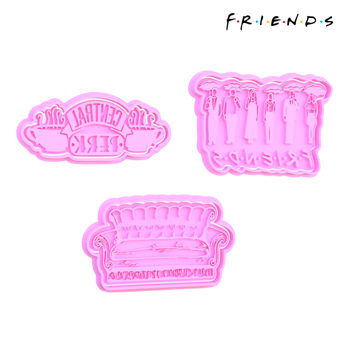 Friends TV series  Pack de 3 cortadores