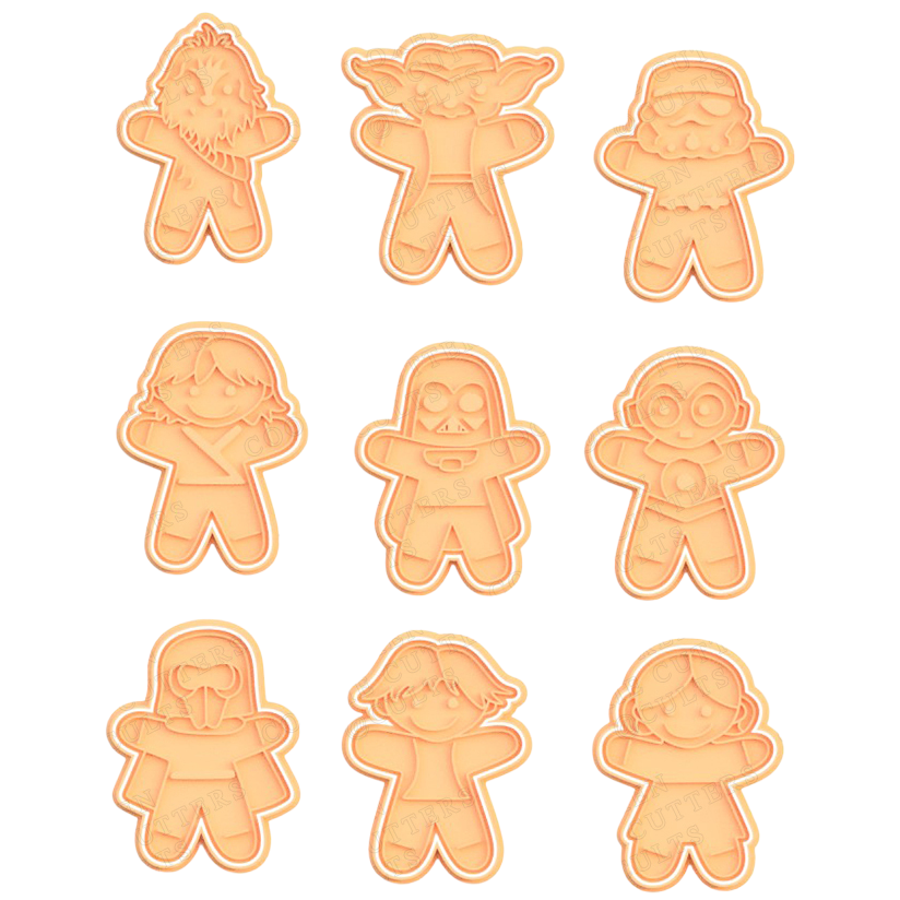 Gingerbread Man Star Wars Pack de 9 cortadores