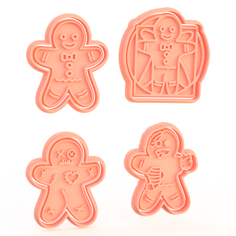 Gingerbread Man Pack de 4 cortadores