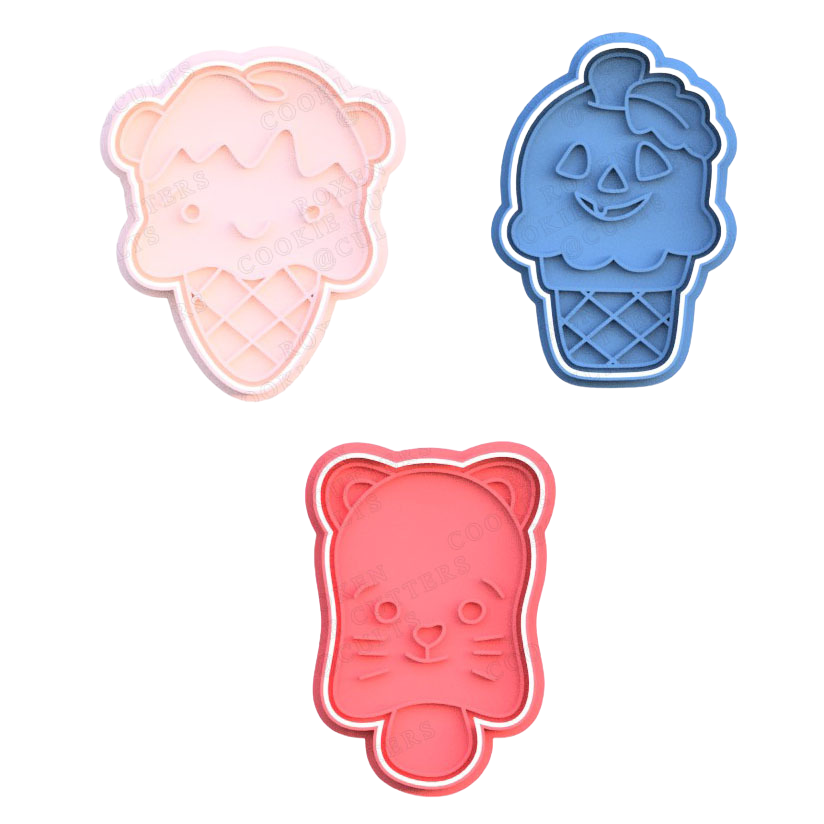 Halloween Ice cream Pack de 3 cortadores