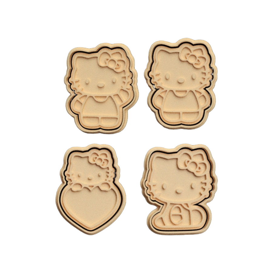 Hello Kitty Cookie Cutters Pack de 4 cortadores