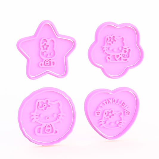 Hello Kitty Cookie Cutters Pack-2 de 4 cortadores