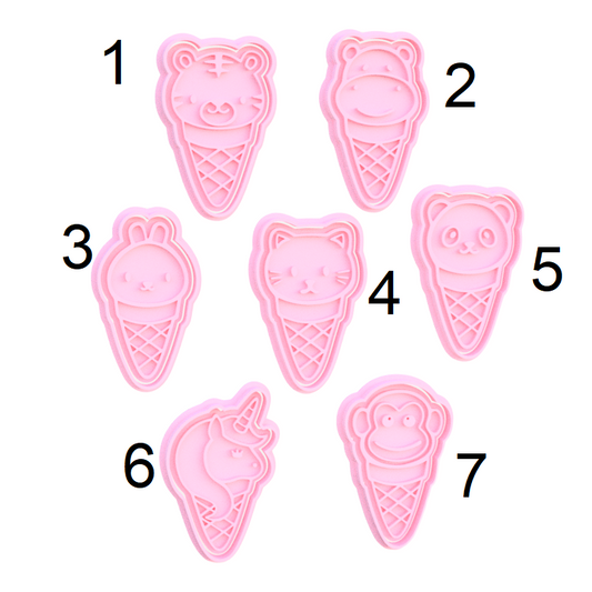 Ice cream animals cute x Unidad de 7 cortadores