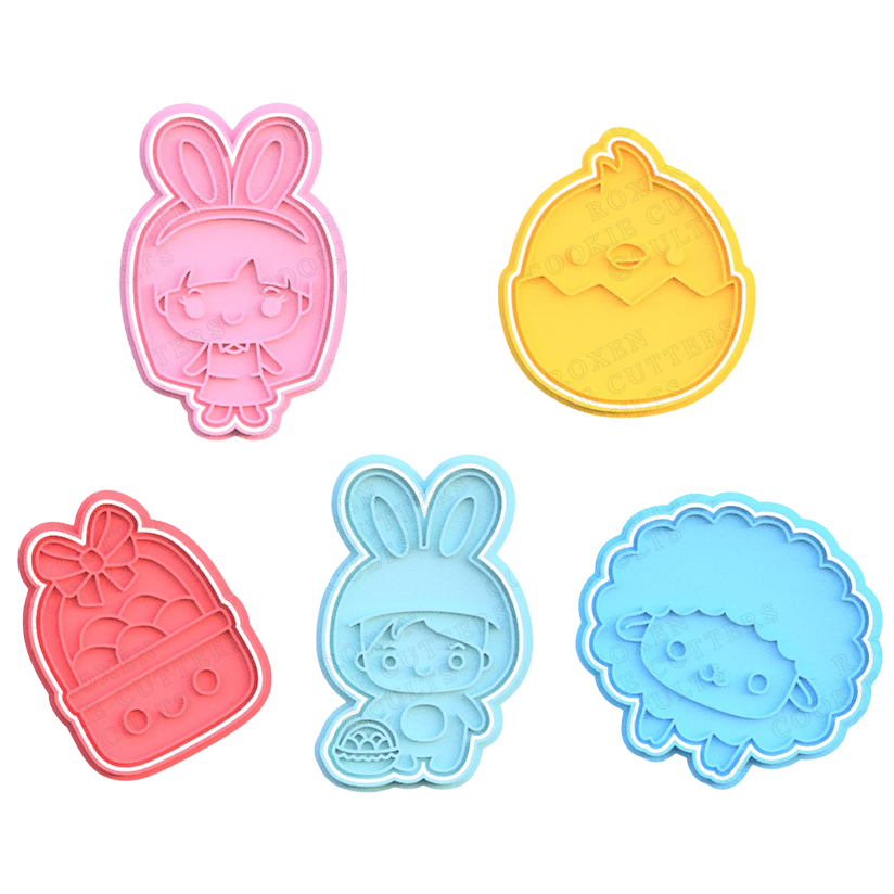 Kawaii Easter Pack de 5 cortadores