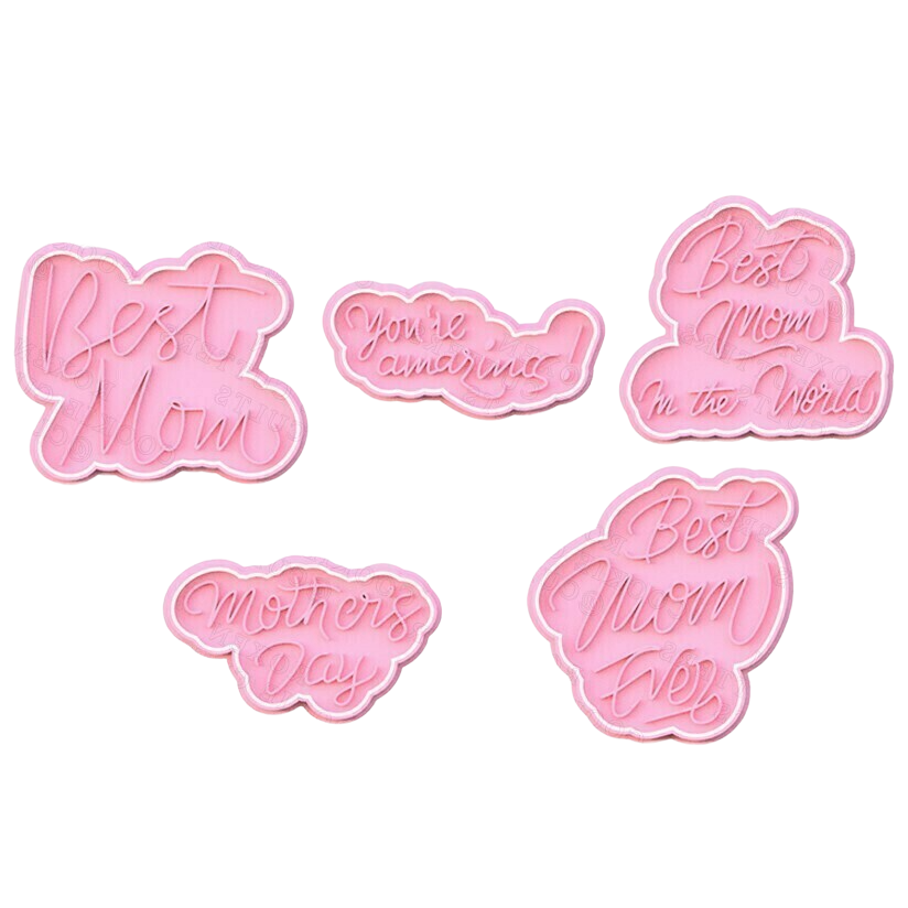 Mothers day lettering Pack de 5 cortadores