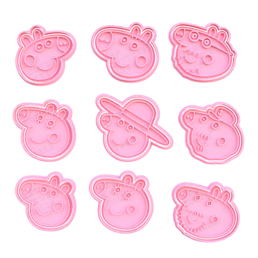 Peppa Pig #1 Pack de 9 cortadores