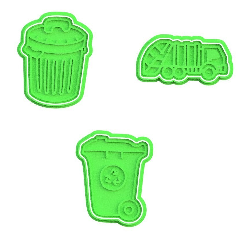 Rubbish recycling Pack de 3 cortadores