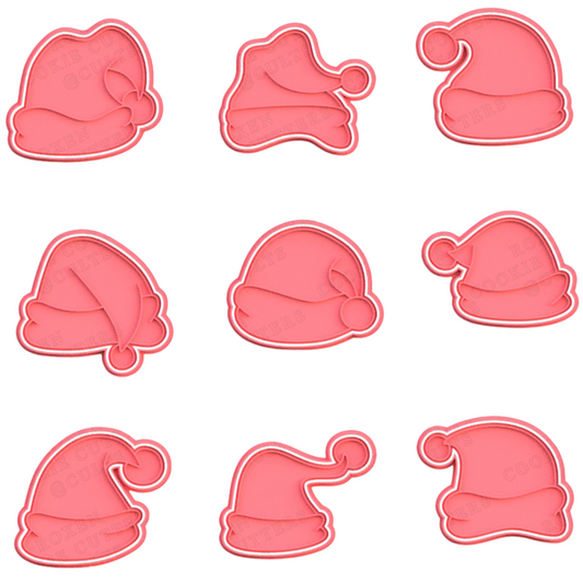 Santa hats christmas Pack de 9 cortadores