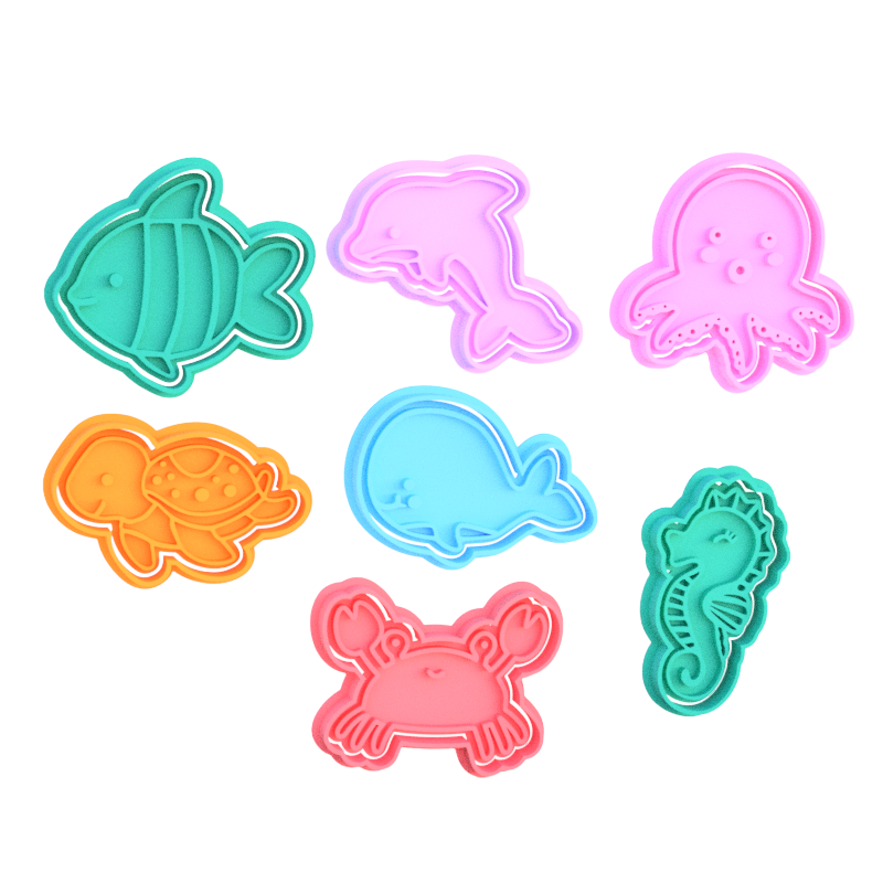 Sea creatures Pack de 7 cortadores