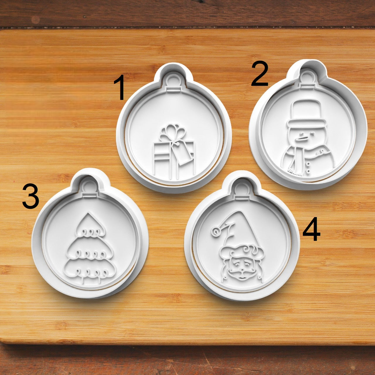 Navidad Baubles #6 x Unidad de 4 cortadores