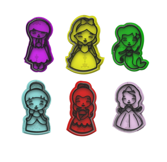 Princesas Disney #2 Pack de 6 cortadores