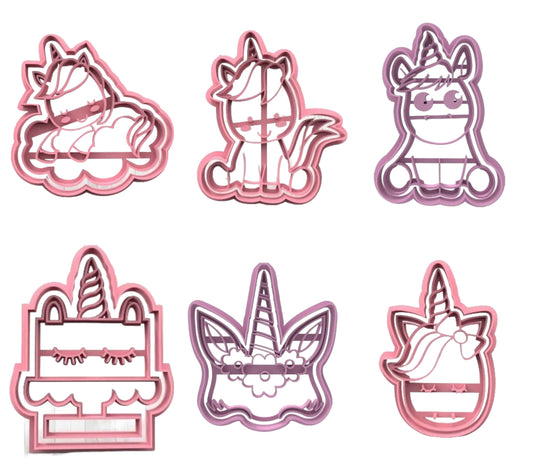 Unicornios #2 Pack de 6 cortadores